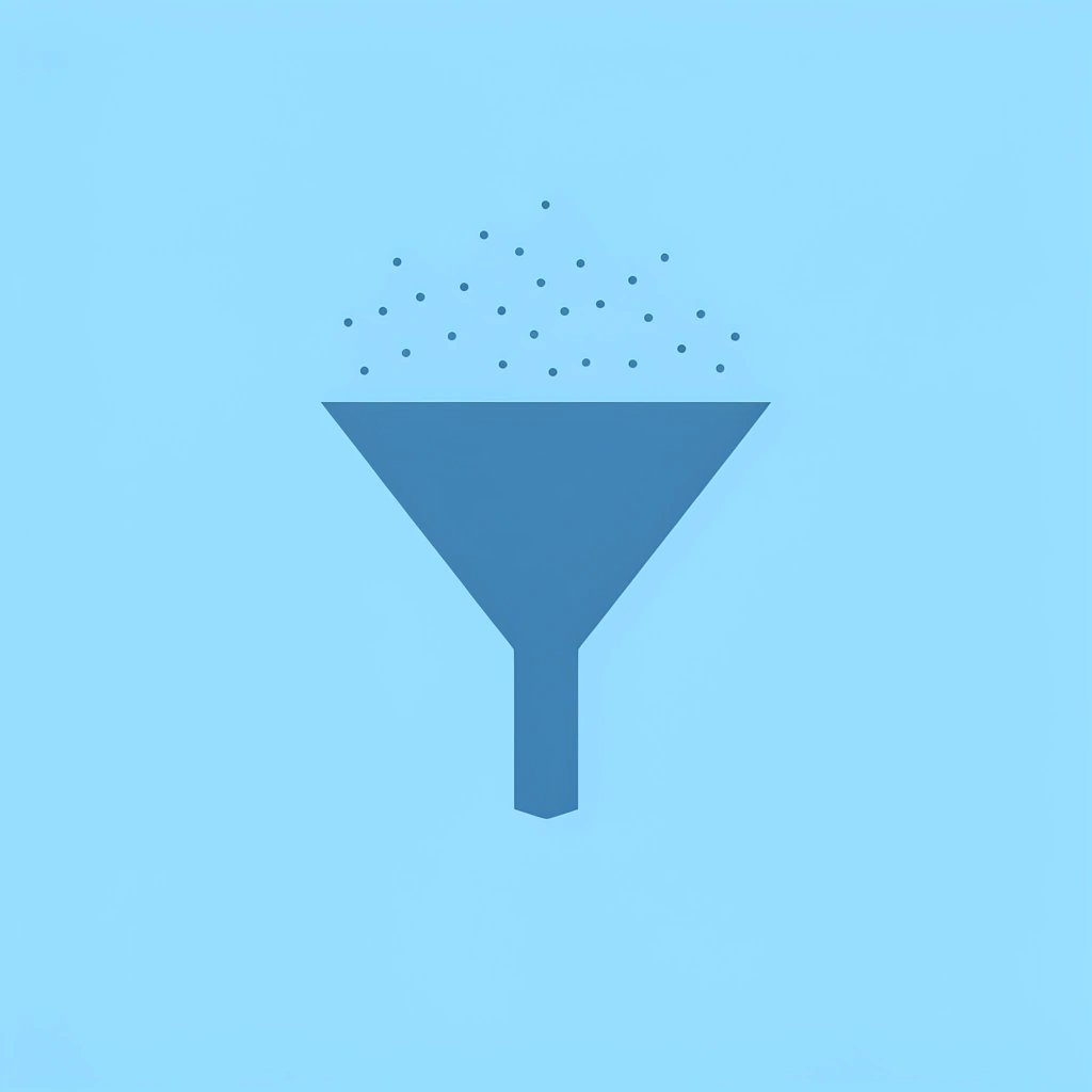 Funnel showing many prospects entering at top, filtered through qualification criteria, resulting in qualified sales opportunities at bottom