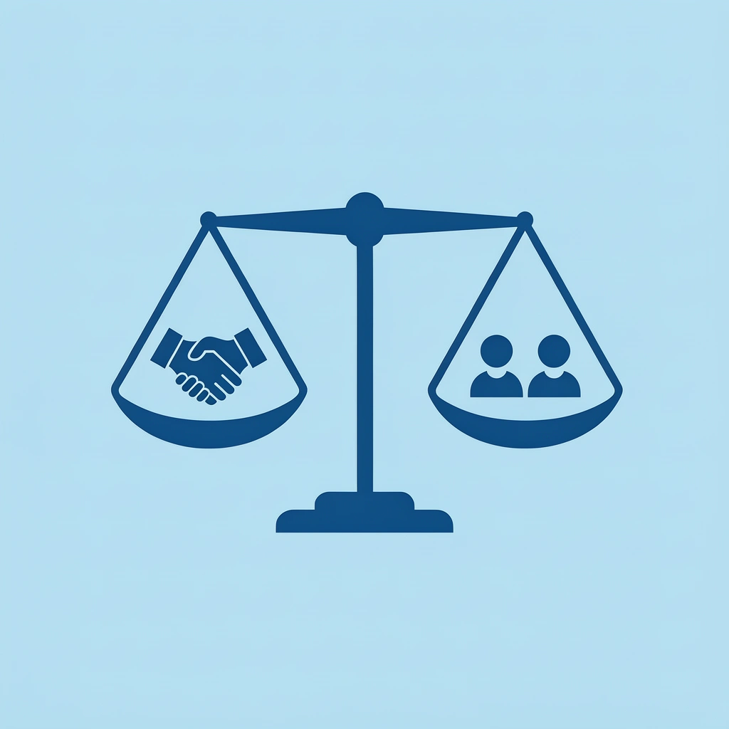 Balance scale comparing Western business approaches on one side with Asian business realities on the other