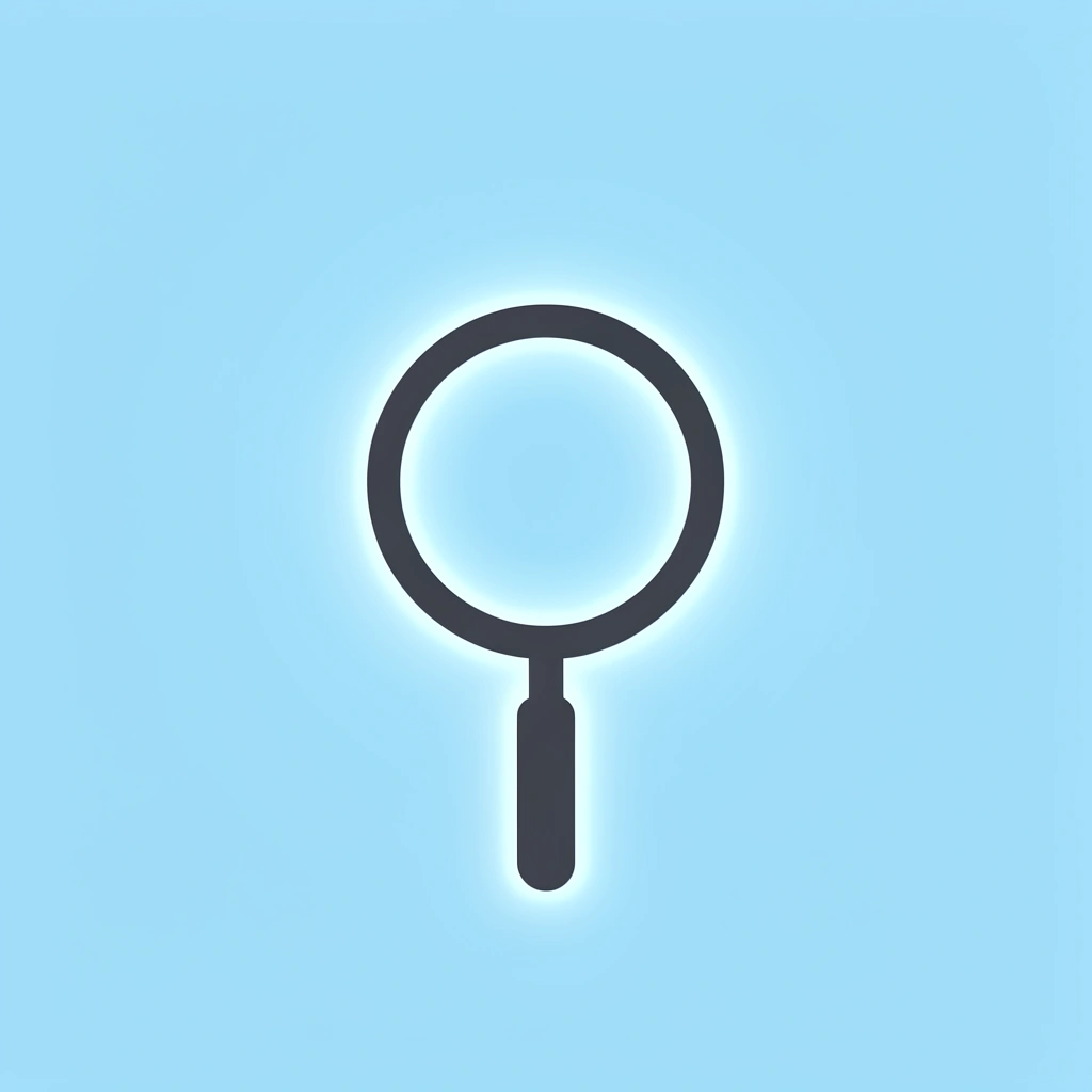 Magnifying glass highlighting pattern recognition with 40% growth indicator