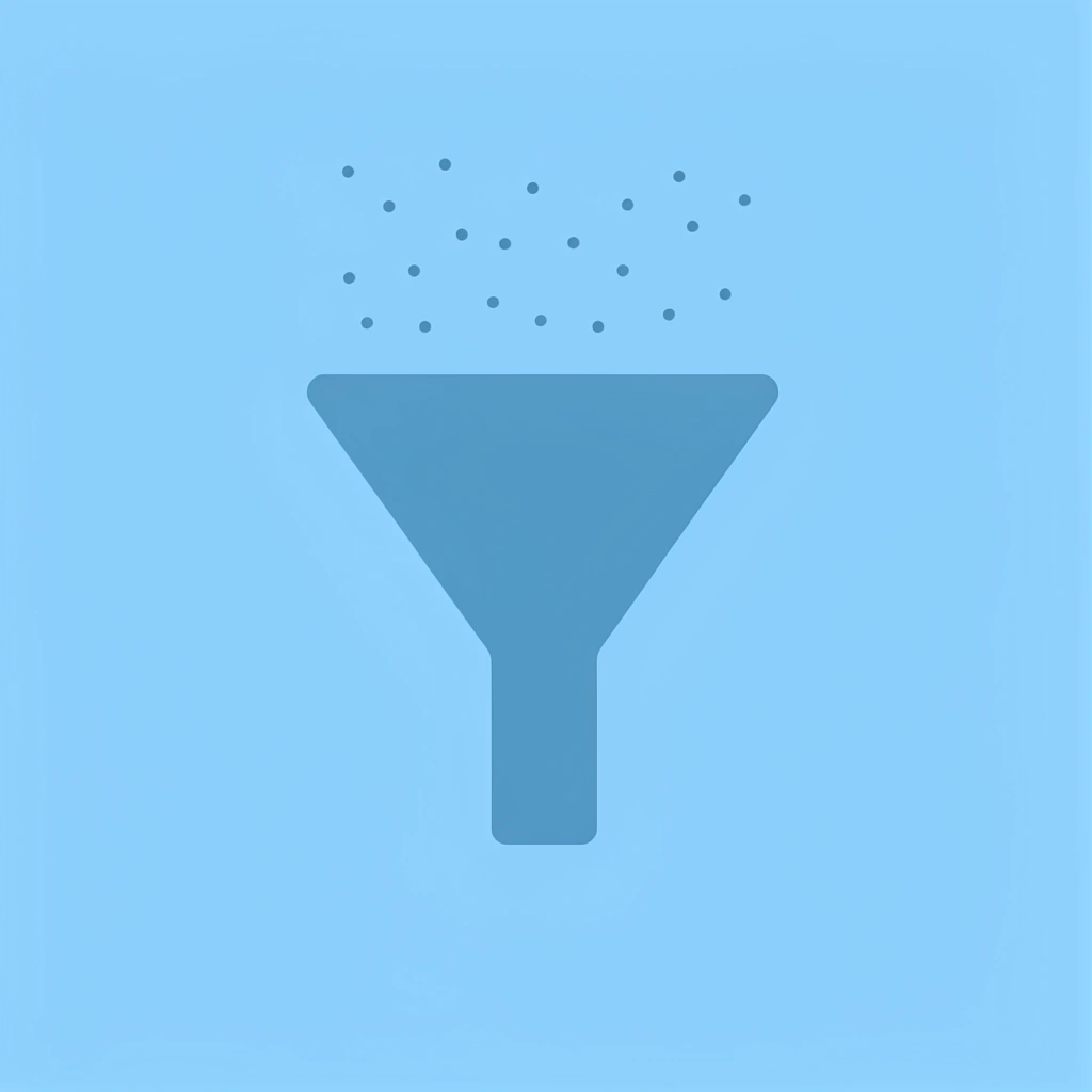 Funnel diagram showing 50 cold calls filtering down to 5 pre-qualified meetings