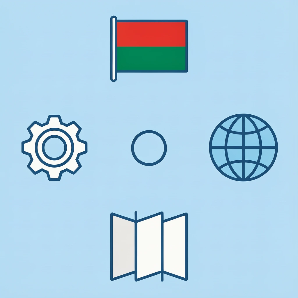 Four compass points showing Singapore, Jakarta, Bangkok, and other Asian markets