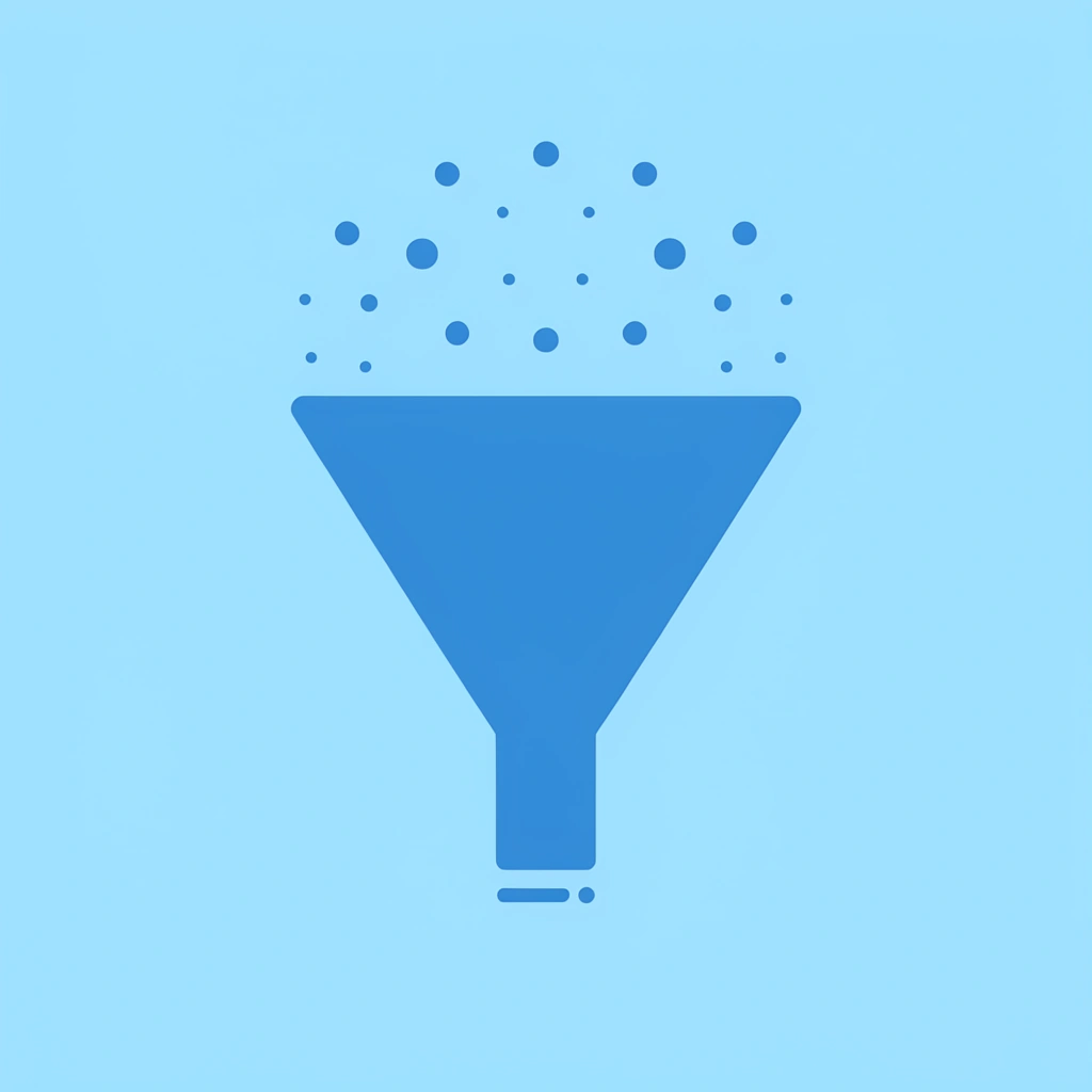 Funnel diagram showing prospects being filtered into qualified leads