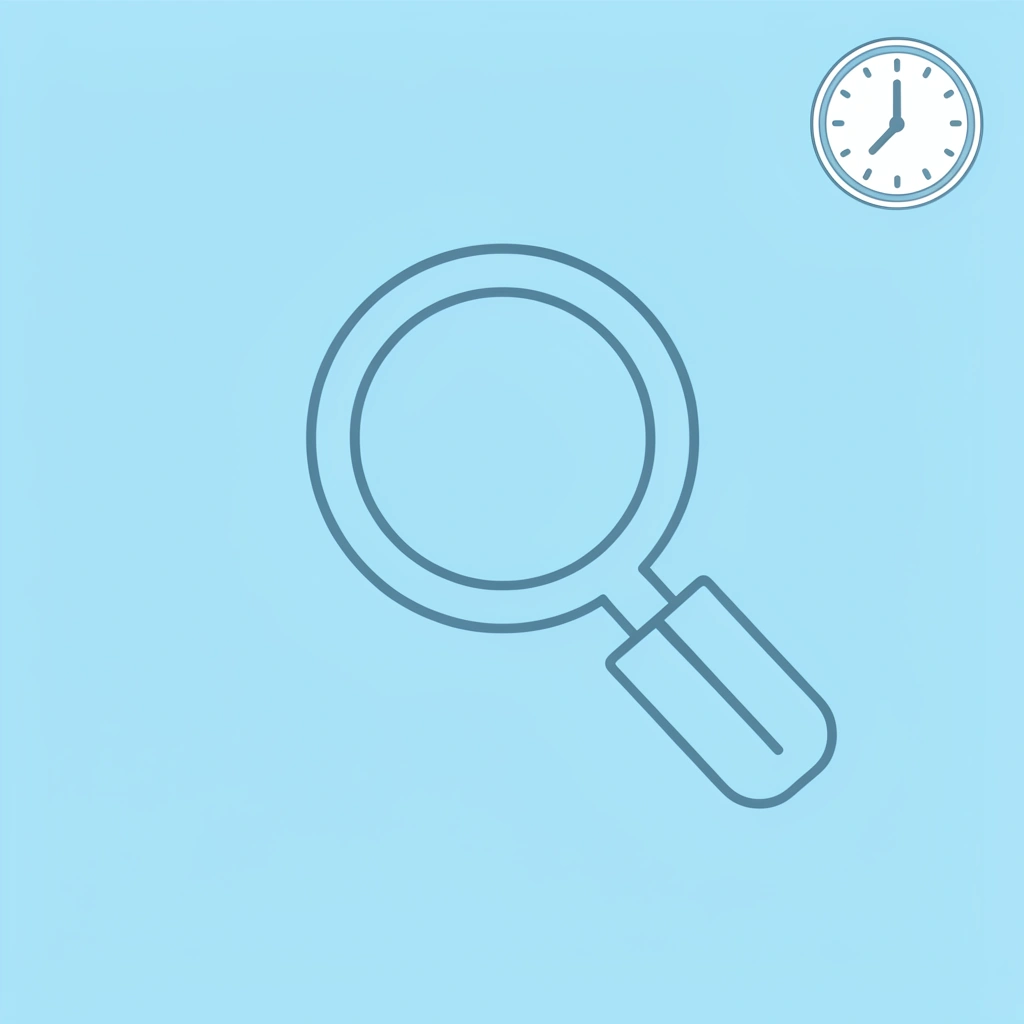 Magnifying glass highlighting the time investment in prospecting activities and the need for focused systems