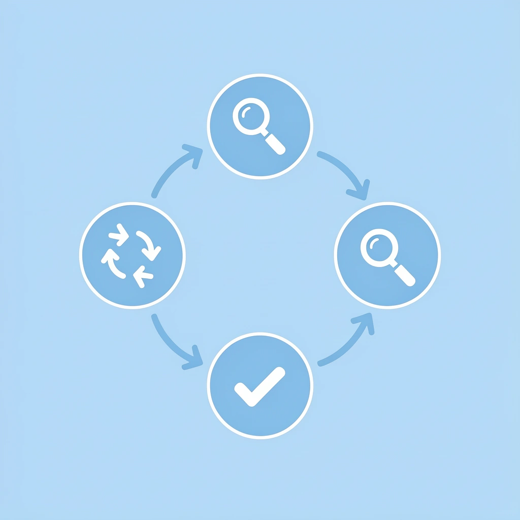 Circular cycle diagram showing the repeating pattern of feast-or-famine sales pipelines
