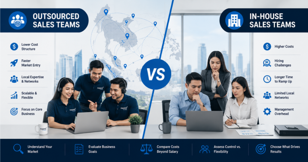Outsourced vs. In-House Sales Teams: Which Works Better in Southeast Asia?